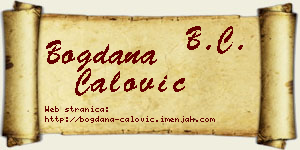 Bogdana Ćalović vizit kartica